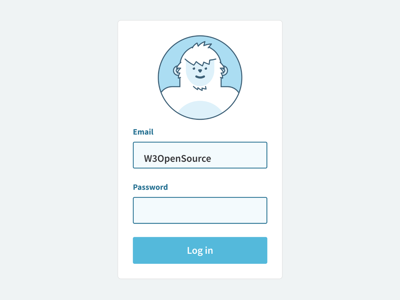Login Form with Animated Avatar using HTML CSS and SVG