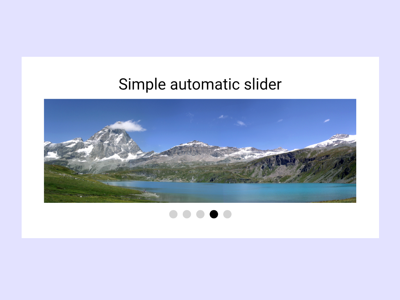 Auto Image Slider in HTML Source Code