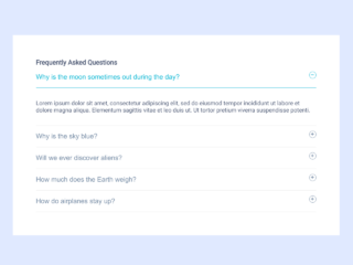 FAQ Accordion Using HTML CSS JavaScript